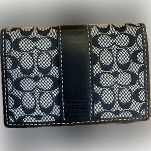 Black and grey coach wallet